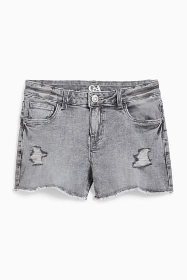 Kinder - Jeans-Shorts - helljeansgrau