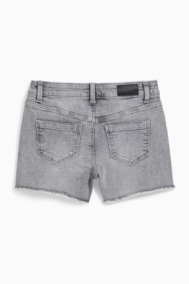 Kinder Mädchen - Jeans-Shorts - helljeansgrau