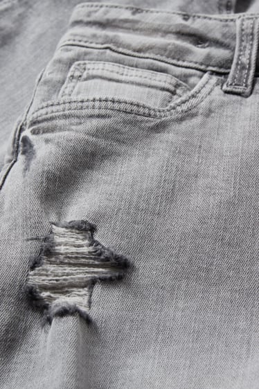 Copii - Pantaloni scurți de blugi - denim-gri deschis