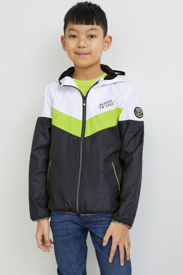 Kinderen: jongens - Jas met capuchon - zwart