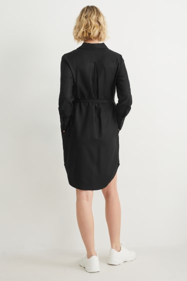 Femmes - Robe chemisier d'allaitement - noir