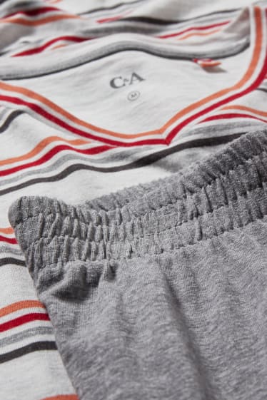 Herren - Shorty-Pyjama - hellgrau-melange