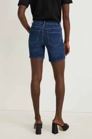 Femmes - Short en jean - mid-waist - jean bleu