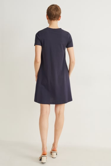 Femei - Rochie-tricou - albastru închis
