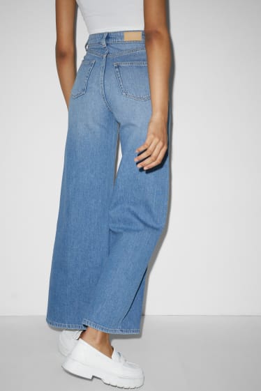 Mujer - CLOCKHOUSE - wide leg jeans - high waist - vaqueros - azul