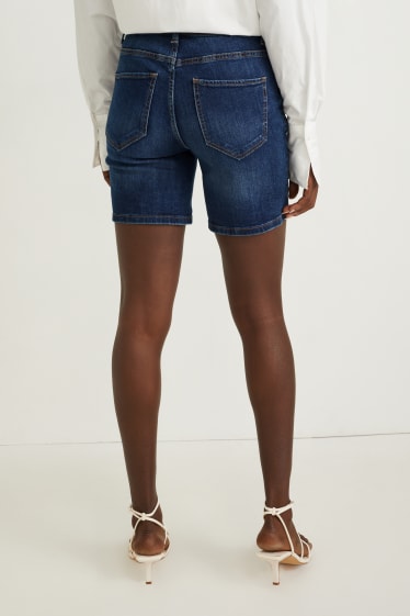 Femmes - Short en jean - mid-waist - jean bleu