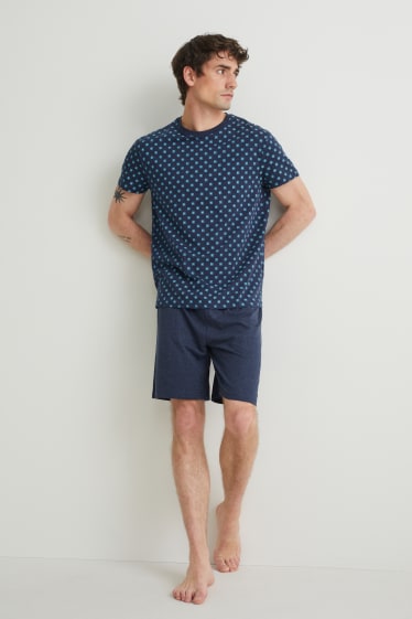 Hommes - Pyjashort - bleu foncé