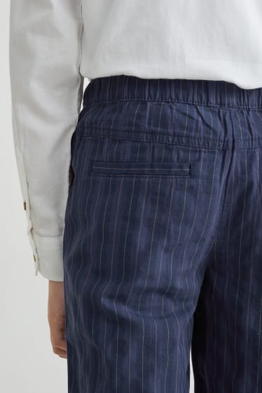 Enfants garçons - Short - à rayures - bleu foncé