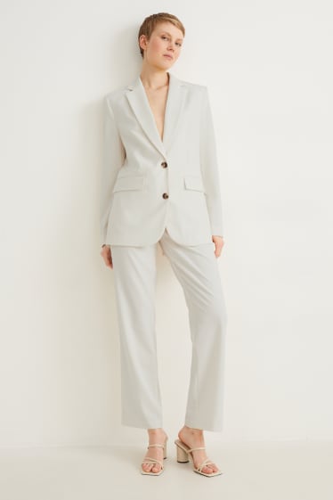 Donna - Pantaloni - vita media - straight fit - bianco crema