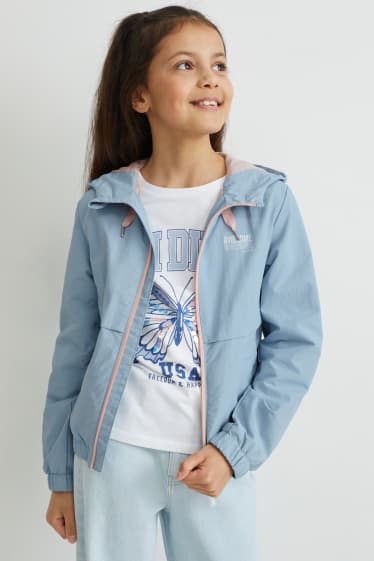 Kinder - Jacke mit Kapuze - hellblau