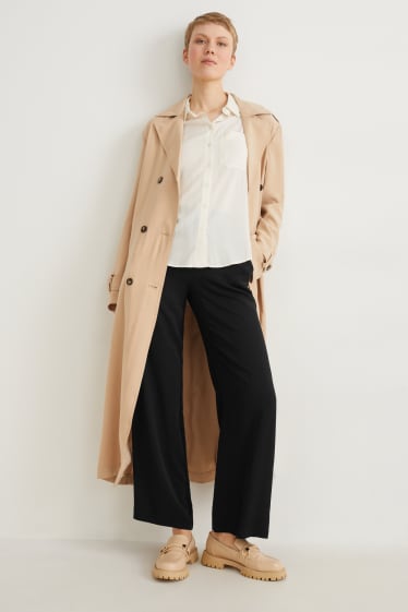 Femmes - Pantalon - high waist - palazzo - noir