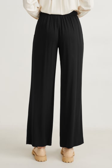 Femmes - Pantalon - high waist - palazzo - noir