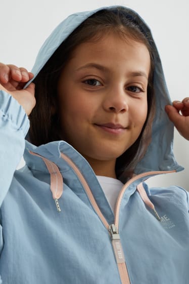 Kinderen: meisjes - Jas met capuchon - lichtblauw
