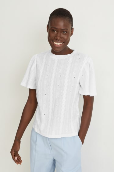 Damen - T-Shirt - weiss