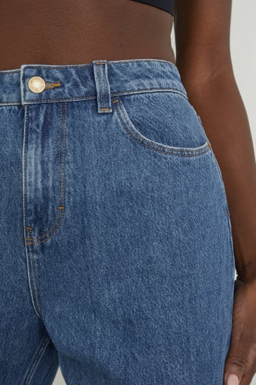 Damen - Relaxed Jeans - High Waist - jeansblau