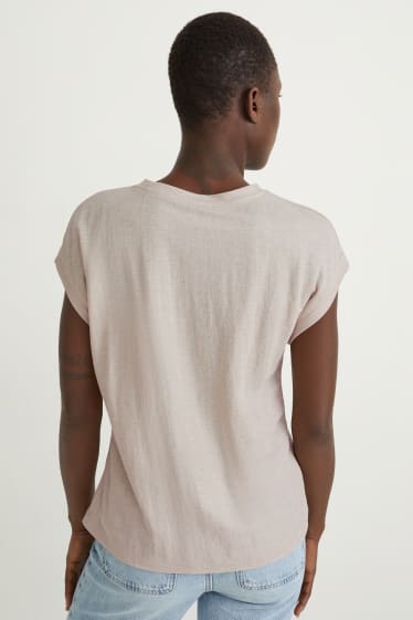 Dames - T-shirt - beige