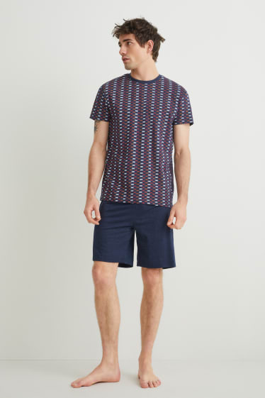 Men - Short pyjamas - dark blue