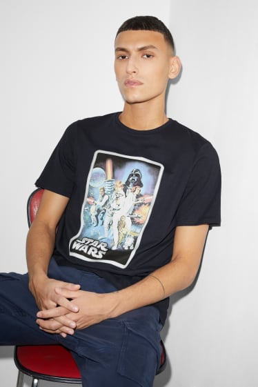 Hombre - Camiseta - Star Wars - azul oscuro