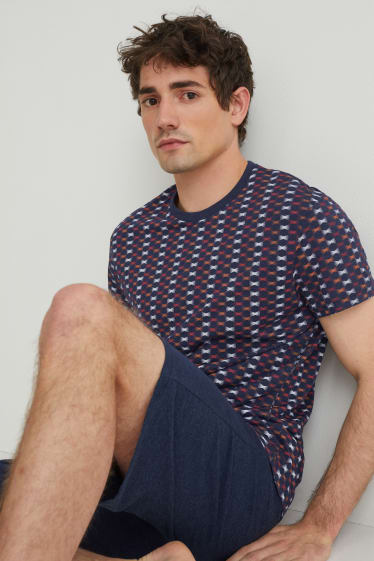 Men - Short pyjamas - dark blue