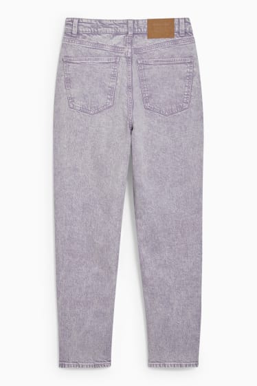Women - Mom jeans - high waist - LYCRA® - lilac