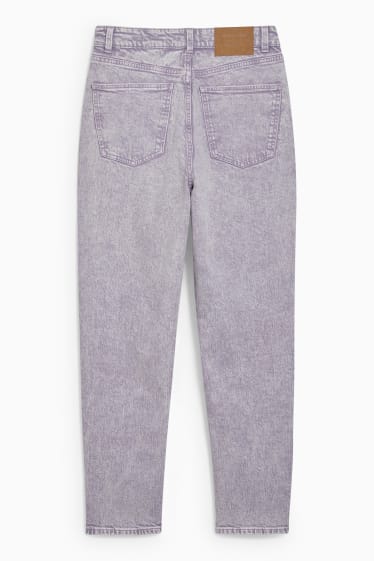 Kobiety - Mom jeans - wysoki stan - LYCRA® - wrzosowy