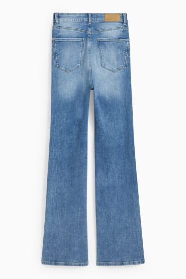 Damen - Flared Jeans - High Waist - Shaping-Jeans - Flex - LYCRA® - jeansblau