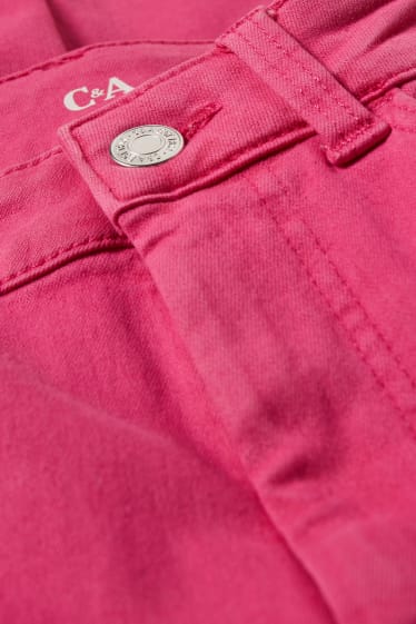 Femei - Jegging jeans - talie înaltă - roz