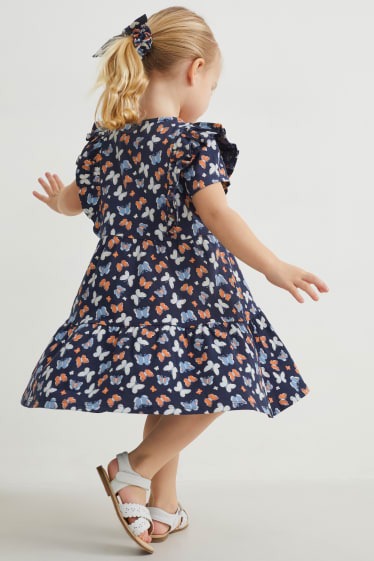 Children - Set - dress and scrunchie - 2 piece - dark blue