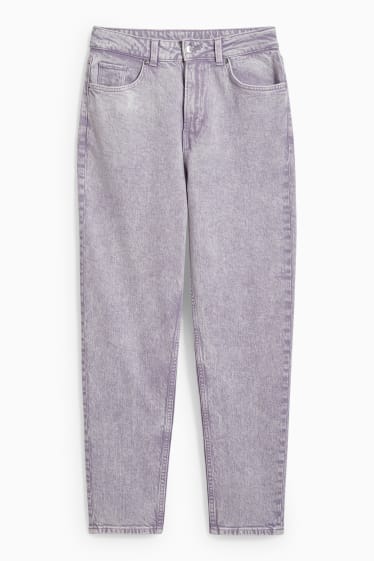 Women - Mom jeans - high waist - LYCRA® - lilac