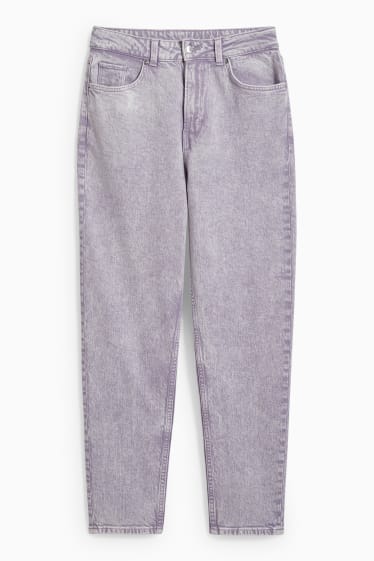 Femmes - Mom jean - high waist - LYCRA® - lilas