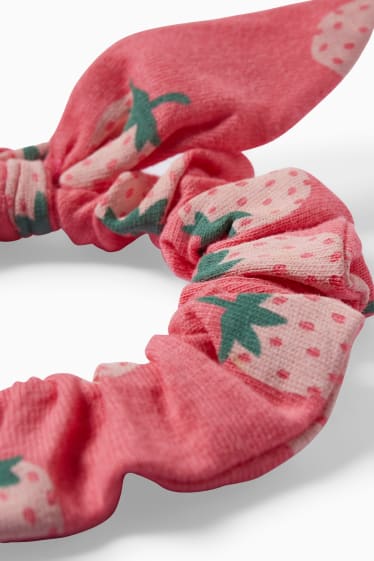 Bambine - Set - vestito e scrunchie - 2 pezzi - fucsia