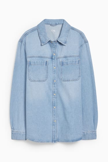 Femmes - Veste-chemise en jean - jean bleu clair