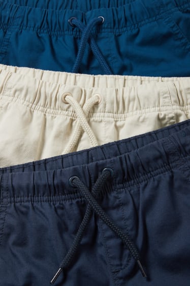 Kinder Jungen - Multipack 3er - Shorts - hellbeige