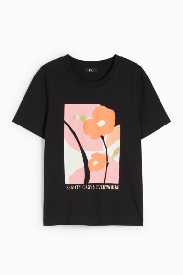 Femmes - T-shirt - noir