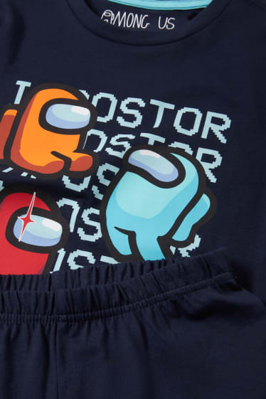 Enfants garçons - Among Us - pyjashort - 2 pièces - bleu foncé
