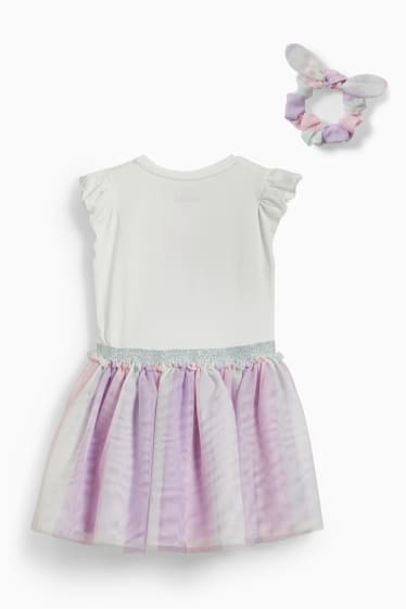 Bambine - Frozen - set - vestito ed elastico - 2 pezzi - bianco crema