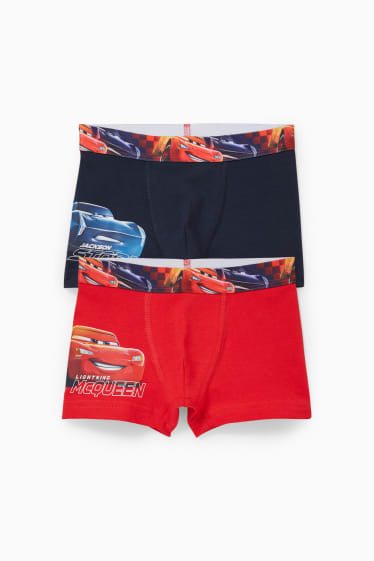 Kinderen - Set van 2 - Cars - boxershorts - rood / blauw