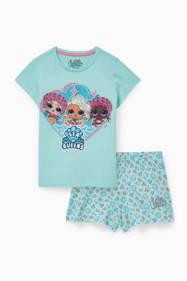 Dzieci - L.O.L. Surprise - letnia piżama - 2 części - turkusowy