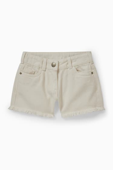 Bambine - Shorts di jeans - bianco crema