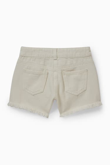 Bambine - Shorts di jeans - bianco crema