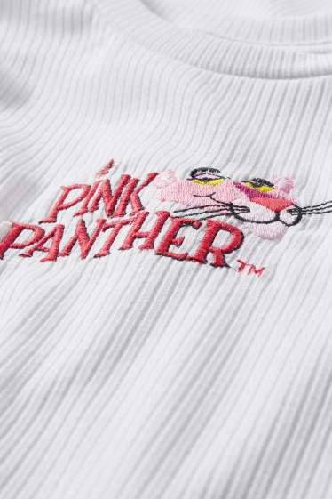 Children - Pink Panther - short sleeve T-shirt - white