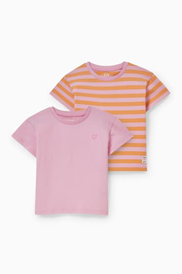 Kinderen - Set van 2 - T-shirt - roze