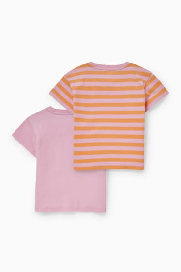 Niños - Pack de 2 - camisetas de manga corta - rosa