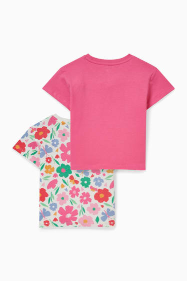 Dzieci - Wielopak, 2 szt. - koszulka z krótkim rękawem - różowy
