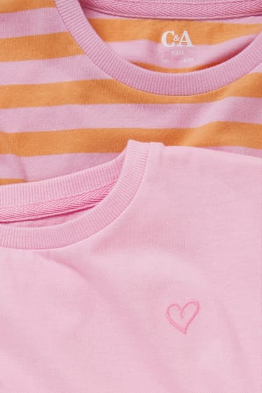 Kinder - Multipack 2er - Kurzarmshirt - rosa