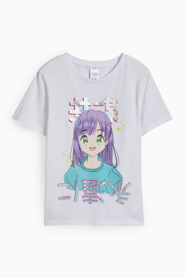 Kinder Mädchen - Kurzarmshirt - weiß