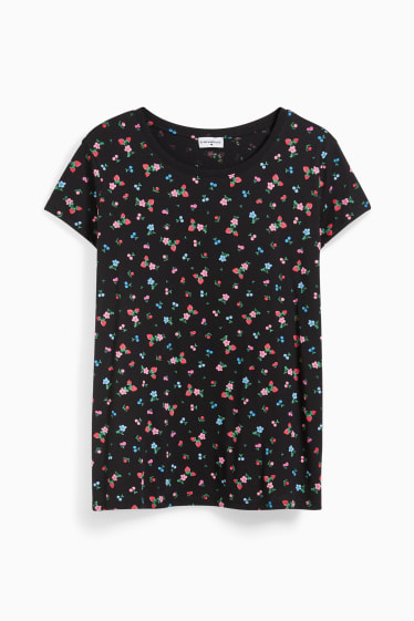 Jóvenes - CLOCKHOUSE - camiseta - de flores - negro