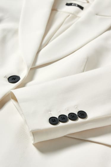 Dámské - Business blejzr - regular fit - 4 Way Stretch - krémově bílá