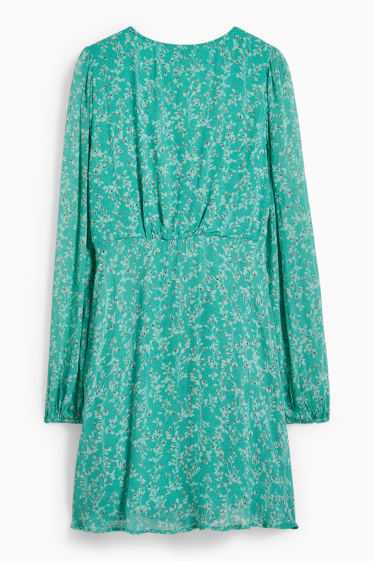 Damen - Chiffon-Kleid - hellgrün