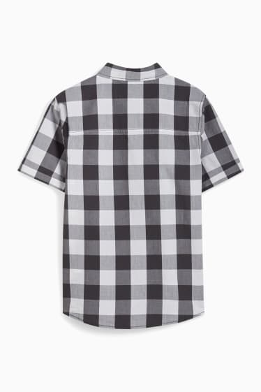 Nen/a - Camisa - de quadres - gris fosc